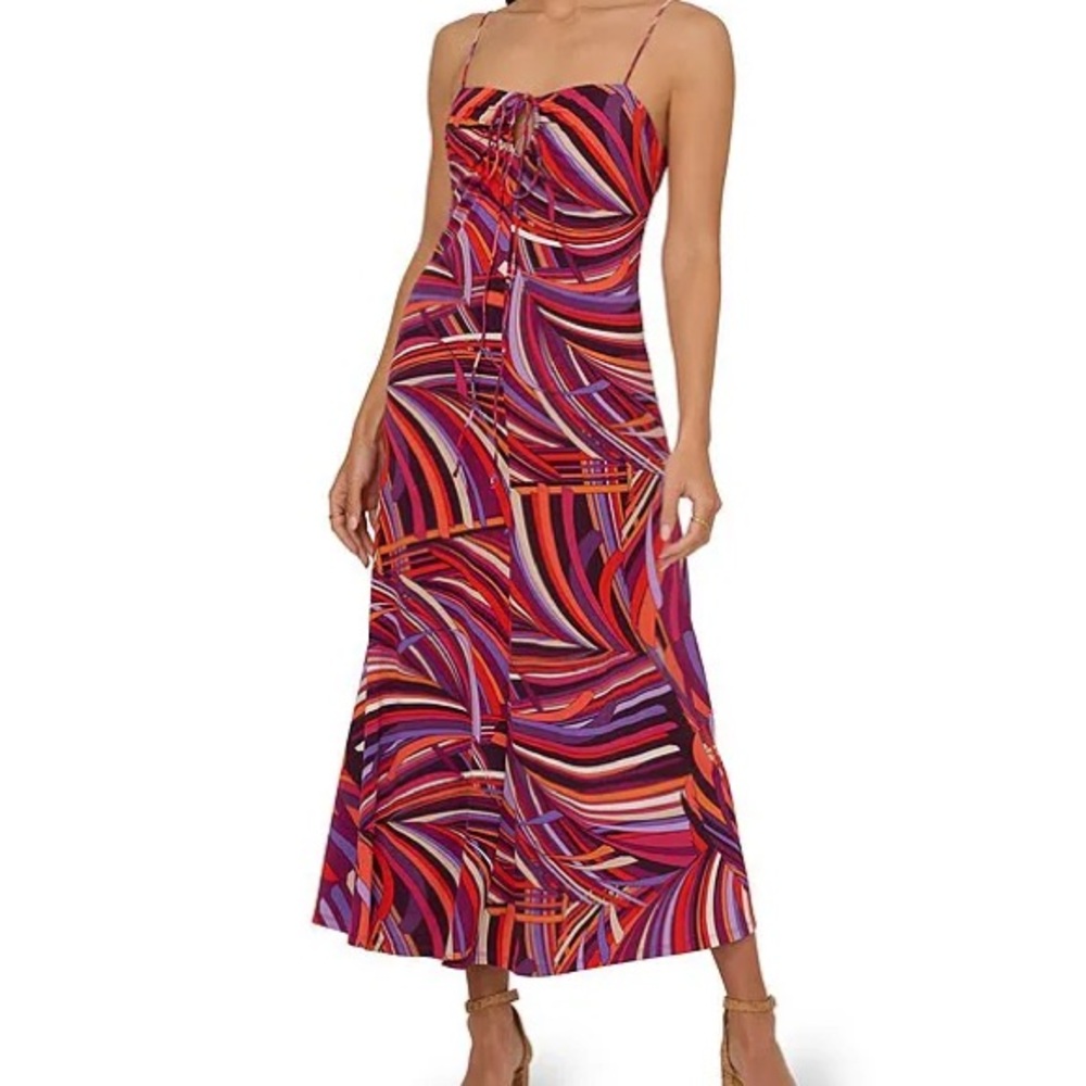 Adrianna Papell Colorful Swirl Maxi Dress